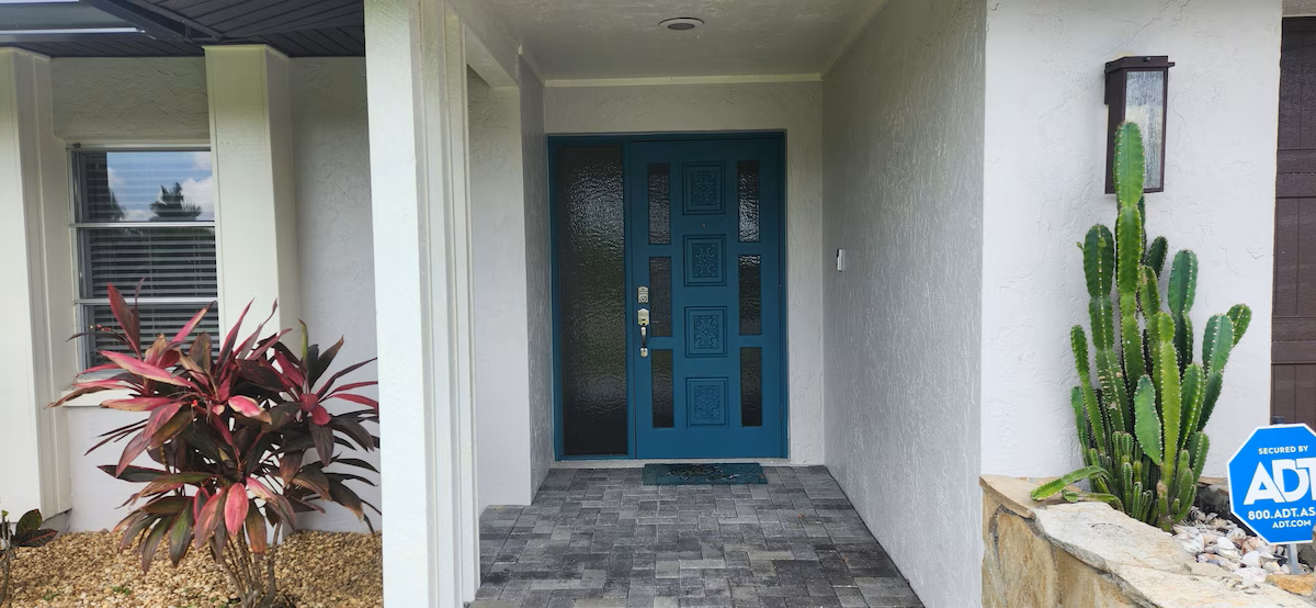 Teal Front Door